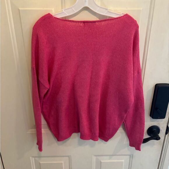 Elan Vibrant Pink Top with “Love” in White Script - Picture 5 of 5